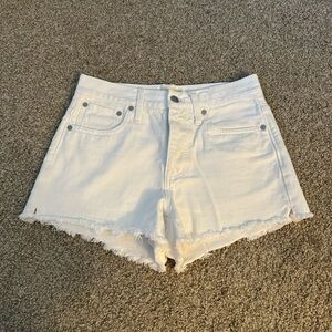 Madewell White Jean Shorts